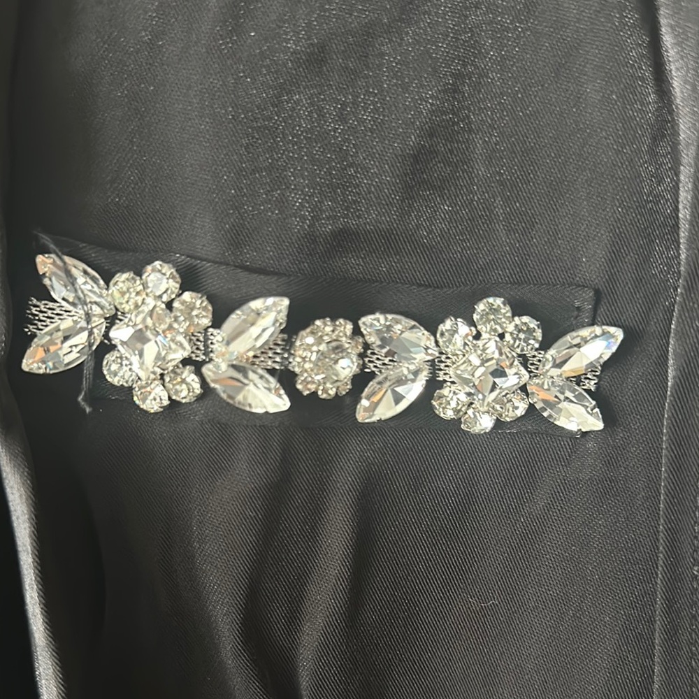 Black Embellished Blouse Dress - Picture 5 of 8
